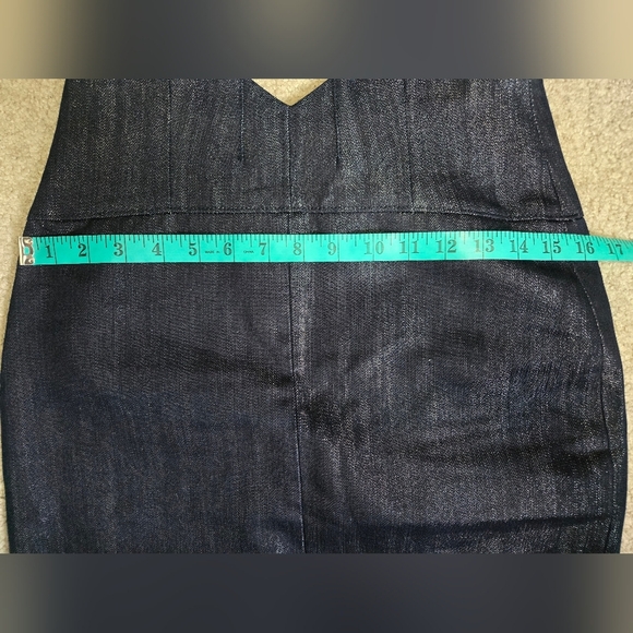 TALULA ARITZIA Silver Indigo Bustier Denim Mini Skirt. Size 6 - Picture 12 of 13